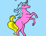 Disegno Unicorno pitturato su anto