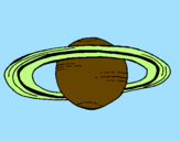 Disegno Saturno pitturato su MAX