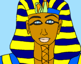 Disegno Tutankamon pitturato su jasmine