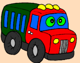 Disegno Camion  pitturato su simone
