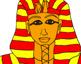 Disegno Tutankamon pitturato su te rom