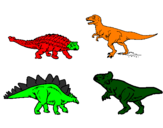 Disegno Dinosauri di terra  pitturato su antonio