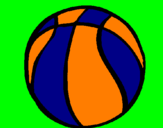 Disegno Pallone da pallacanestro pitturato su FRANCEsCO
