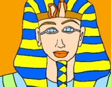 Disegno Tutankamon pitturato su io