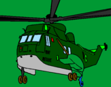 Disegno Elicottero di salvataggio  pitturato su EDOARDO