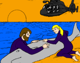 Disegno Salvataggio di una balena pitturato su gabriele 1