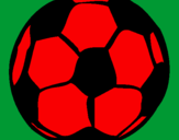 Disegno Pallone da calcio pitturato su diego