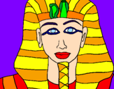 Disegno Tutankamon pitturato su superann