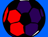 Disegno Pallone da calcio pitturato su alberto