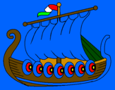 Disegno Barca vikinga  pitturato su barcopolis