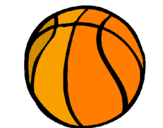 Disegno Pallone da pallacanestro pitturato su polo