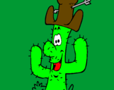 Disegno Cactus con il cappello  pitturato su napolissimo97