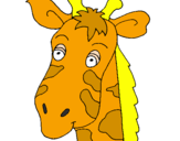 Disegno Muso di giraffa pitturato su giulia