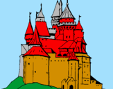 Disegno Castello medievale  pitturato su edoarardo