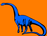 Disegno Mamenchisauro  pitturato su maxi
