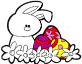Disegno Coniglietto di Pasqua  pitturato su federicav