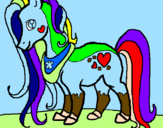 Disegno Pony pitturato su sarah miccoli 5 c micheli