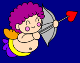 Disegno Cupido  pitturato su salvatore amendola