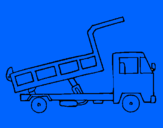 Disegno Camion da carico  pitturato su elisa