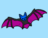 Disegno Pipistrello in volo  pitturato su JACOPO