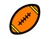 Disegno Pallone da calcio americano II pitturato su tommy