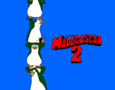 Disegno Madagascar 2 Pinguino pitturato su NATALE