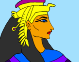 Disegno Faraone pitturato su Camilla