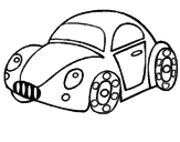 Disegno Auto giocattolo  pitturato su auto federico b n 