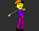 Disegno Golf pitturato su Simona