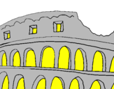 Disegno Colosseo pitturato su  roberto