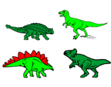 Disegno Dinosauri di terra  pitturato su Thomas