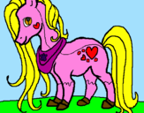 Disegno Pony pitturato su linda