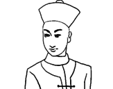 Disegno Giovane imperatore  pitturato su susy