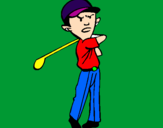 Disegno Golf pitturato su simone