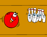 Disegno Boccia da bowling  pitturato su Sara