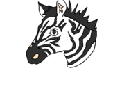 Disegno Zebra II pitturato su LULU