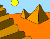 Disegno Piramidi pitturato su Francesco