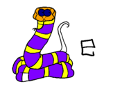 Disegno Serpente  pitturato su GAIA