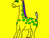 Disegno Giraffa pitturato su leone di marco