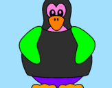 Disegno Pinguino pitturato su enrico