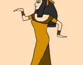 Disegno Ballerina egiziana II pitturato su manu