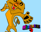 Disegno Madagascar 2 Alex 2 pitturato su alessandra