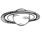 Disegno Saturno pitturato su saturno