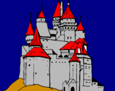 Disegno Castello medievale  pitturato su camelot