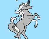 Disegno Unicorno pitturato su maddy