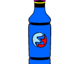 Disegno Bottiglia di una bibita fresca pitturato su bottiglia