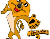 Disegno Madagascar 2 Alex 2 pitturato su jonathan