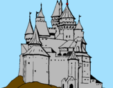 Disegno Castello medievale  pitturato su andrew