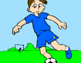 Disegno Giocare a calcio pitturato su FLAVIAGANI