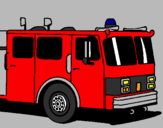 Disegno Camion dei pompieri pitturato su nicholas